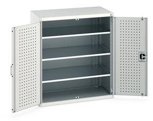 Bott Industial Tool Cupboards with Shelves Bott Perfo Door Cupboard 1050Wx650Dx1200mmH - 3 Shelves